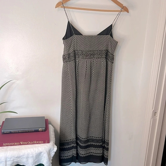 Tory Burch New Label Spaghetti Strap Beaded Black Gray Shift Dress Sz XS Petite - Picture 10 of 10